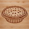 Colorful Pie Design Vector Art A colorful illustration of a traditional dessert pie with various fillings and toppings.