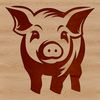 Standing Farm Pig SVG Design A standing farm animal, a domesticated pig, with detailed texture and realistic features.