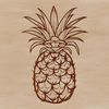 A stylized vector illustration of a pineapple fruit.