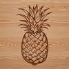 Beautiful Fruit SVG Design A detailed digital representation of a pineapple fruit, ideal for use in clip art collections.