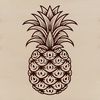 A high-quality digital image of a pineapple isolated on a white background.
