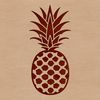 A detailed illustration of a pineapple with tropical leaves, suitable for use in graphic design projects.
