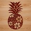 Tropical Fruit Clip Art SVG A simple vector representation of a pineapple, ideal for cutting machine stencils or digital designs.