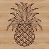 Fresh Fruit Design A detailed vector design of a pineapple, ideal for crafting and DIY projects.