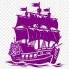 A stylized illustration of a pirate character, suitable for cutting machines or laser engraving.