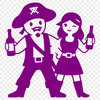 A high-quality vector illustration of a pirate with intricate details suitable for cutting machines and laser engraving.