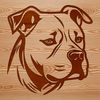 Pitbull Graphic Element An editable vector design featuring a Pitbull as a graphic element suitable for various applications.