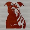 Pitbull Illustration A detailed illustration of a pitbull breed dog, suitable for use in digital designs.
