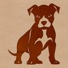 A standing Pitbull dog breed illustration in vector format.