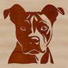 Vector Pitbull Head Art A pitbull's head in vector format, suitable for cutting machines or digital design.