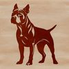 Beautiful Pitbull Illustration A high-quality illustration of a standing pitbull dog breed in vector format.