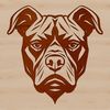 Free SVG Pitbull Clip Art Download A detailed illustration of a Pitbull's head from the side view.