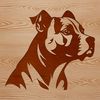 Pitbull Head Silhouette in Vector Format An SVG graphic featuring the face of a Pitbull as clip art.