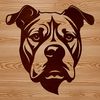 Canine Portrait in Vector Art Detailed SVG design of a Pitbull breed dog.