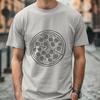 A high-quality vector illustration of a classic pizza with toppings.