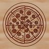 A digital illustration of a traditional Italian-style pizza, suitable for vector graphics and design.