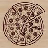 Free Vector Food Graphic A vector illustration of a classic pizza with toppings.