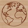 Minimalist Planet Globe SVG Icon An SVG graphic representation of the Earth globe with clean lines and minimal details.