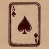 Elegant Card Illustration A detailed illustration of a playing card with the Ace of Spades symbol.