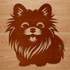 Fluffy Pomeranian Illustration A close-up illustration of a sitting Pomeranian dog with a distinctive fluffy coat.