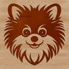 Free Vector Dog Head Graphic A high-quality vector illustration of a Pomeranian dog's head.