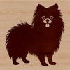 Free Standing Pomeranian Clip Art Image A small standing dog breed illustration in vector format.