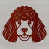 Stylized Poodle Head Illustration A stylized illustration of a poodle's head, suitable for digital use as clip art.