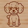 Minimalist Poodle Illustration An SVG illustration of a dog breed known for its distinctive coat and stature, in a minimalistic style.
