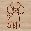 Beautiful Canine Companion Clip Art A simple line drawing of a standing poodle, suitable for clip art or vector design.