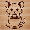 A wild possum animal illustration created in vector format.