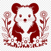 A free SVG design featuring a curious wild animal, ideal for use in crafting and DIY projects.