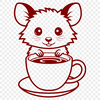 A detailed illustration of a possum, suitable for vector graphics design.