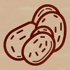 Vector Illustration of a Delicious Potato A digital illustration of a potato, created as a vector image for various design purposes.