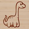 A prehistoric brachiosaurus baby dinosaur illustration in vector format.