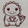 A small prehistoric creature with a long tail and sharp teeth.