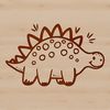 Stegosaurus Line Art Design A simple line drawing of a stegosaurus dinosaur from the prehistoric era.