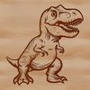 A prehistoric Tyrannosaurus Rex dinosaur model in vector format.