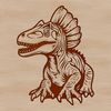 A colorful SVG clip art of a dinosaur.