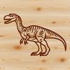 Dino Design Clip Art Bundle A prehistoric dinosaur illustration created as a vector design, suitable for various applications.