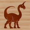 An SVG graphic of a dinosaur design suitable for cutting machine stencils.