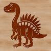 A prehistoric dino illustration designed as vector art for digital cutting machines.