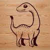 A prehistoric brachiosaurus dinosaur standing in a grassland environment.