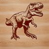 Vector T Rex Design for Cutting Machines A prehistoric dinosaur T Rex illustration in vector format, suitable for cutting machines like Cricut.
