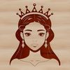 A digital illustration of a young female princess in a fairytale setting.