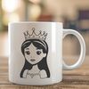 A princess illustration in a vector format, suitable for digital use.