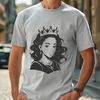 Elegant Princess Vector Art A young female character dressed in a royal gown, suitable for digital crafting projects.