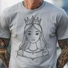 Free SVG Download: Cute Girl Royal Design A young female character in royal attire, ideal for vector art designs.