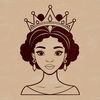 A stylized illustration of a young female princess in traditional attire.