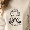 Female character illustration in vector format, suitable for digital use and cutting machine designs.