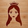 A young female princess character in a regal pose, designed as vector art.